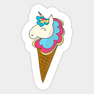 Unicorn ice-cream Sticker